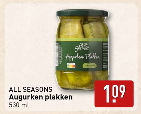 ALL SEASONS Augurken plakken