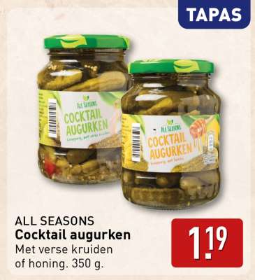 ALL SEASONS Cocktail augurken