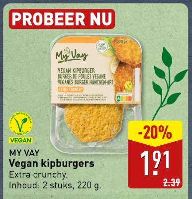 MY VAY Vegan kipburgers
