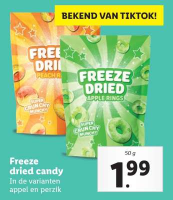 Freeze dried candy