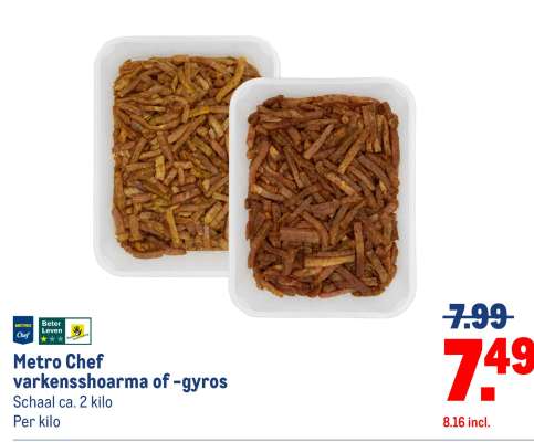 Metro Chef varkensshoarma of -gyros