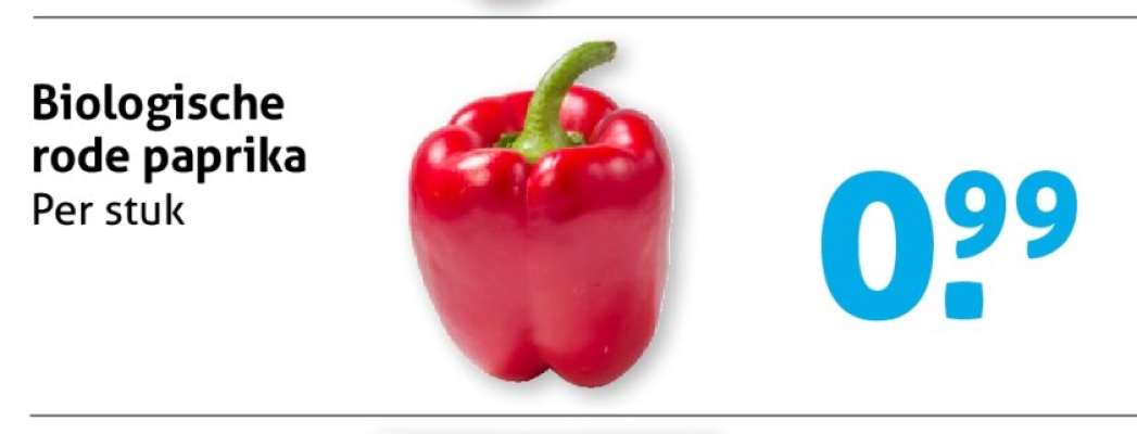 Biologische rode paprika