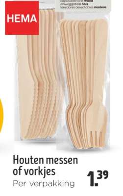 Houten messen of vorkjes