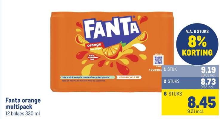 Fanta orange multipack