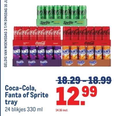 Coca-Cola, Fanta of Sprite tray