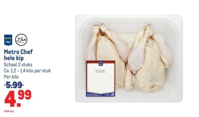 Metro Chef hele kip
