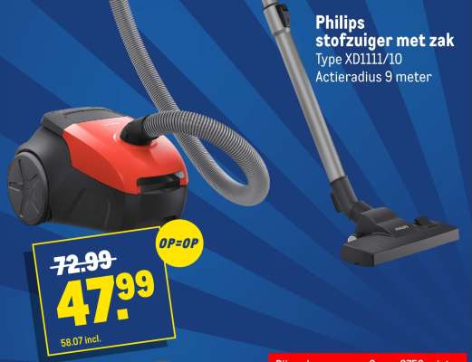 PHILIPS Stofzuiger met zak