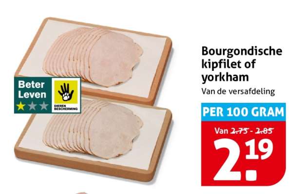 Bourgondische kipfilet of yorkham