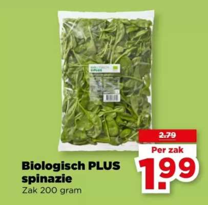 Biologisch PLUS spinazie
