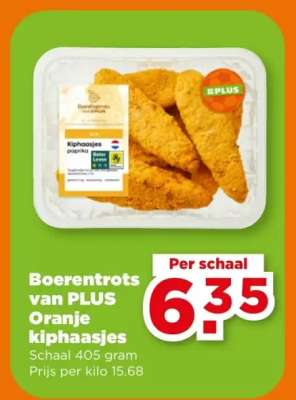 Boerentrots van PLUS Oranje kiphaasjes
