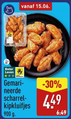 Gemarineerde scharrelkipkluifjes