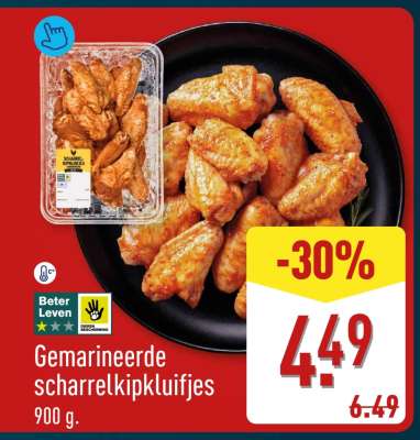 Gemarineerde scharrelkipkluifjes