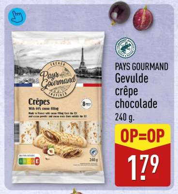 PAYS GOURMAND Gevulde crêpe chocolade