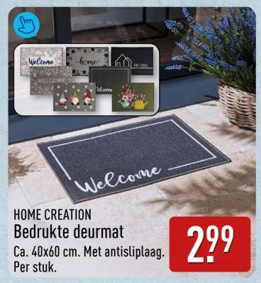 HOME CREATION Bedrukte deurmat