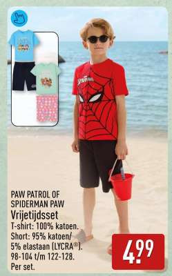 PAW PATROL OF SPIDERMAN PAW Vrijetijdsset