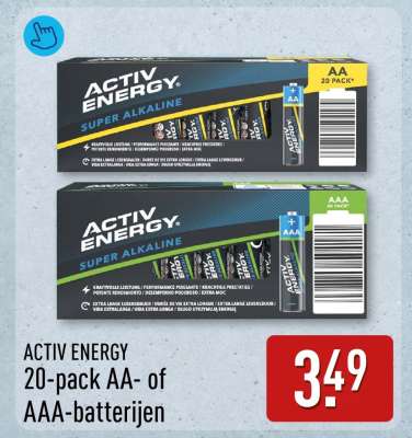 ACTIV ENERGY 20-pack AA- of AAA-batterijen
