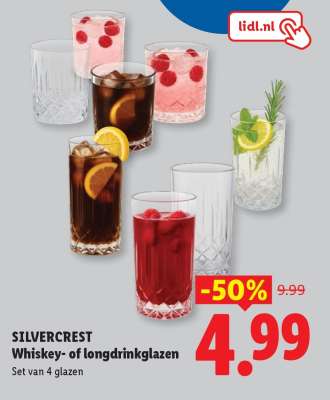 SILVERCREST Whiskey- of longdrinkglazen