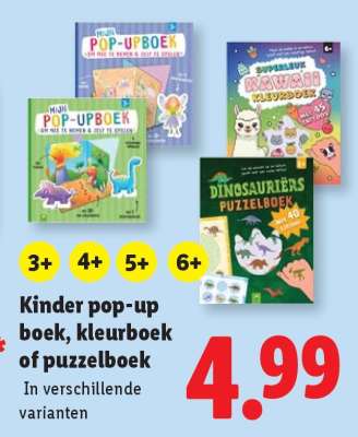Kinder pop-up boek, kleurboek of puzzelboek
