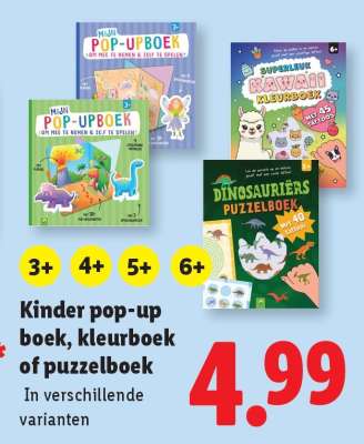 Kinder pop-up boek, kleurboek of puzzelboek