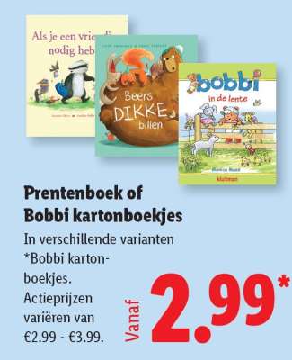 Prentenboek of Bobbi kartonboekjes