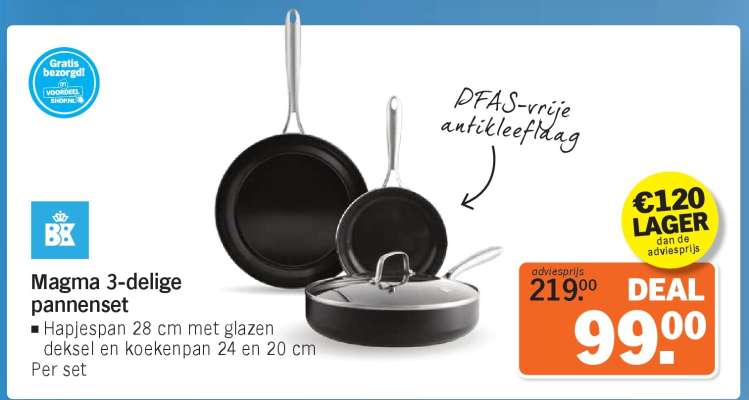 Magma 3-delige pannenset