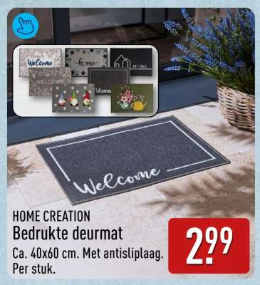 HOME CREATION Bedrukte deurmat