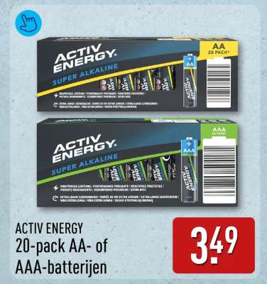 ACTIV ENERGY 20-pack AA- of AAA-batterijen