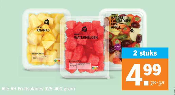 Alle AH Fruitsalades 325-400 gram