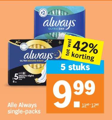 Alle Always single-packs