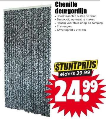 Chenille deurgordijn