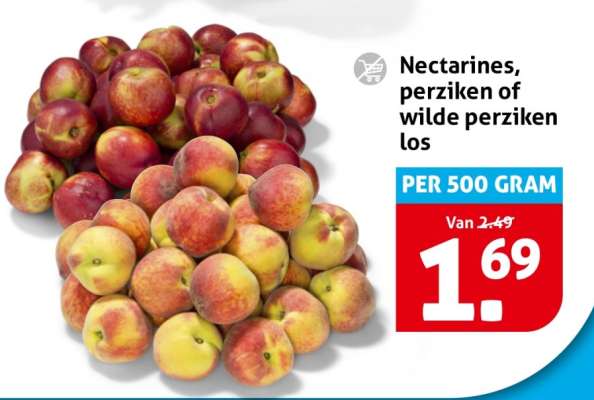 Nectarines, perziken of wilde perziken los