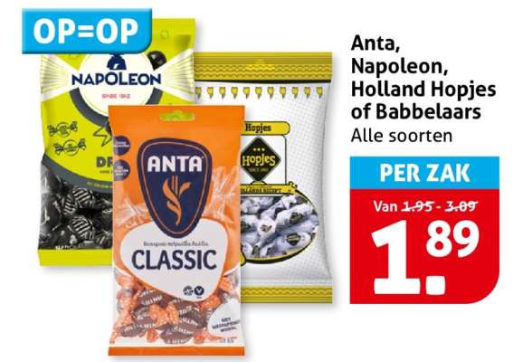Anta, Napoleon, Holland Hopjes of Babbelars