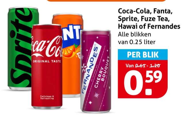 Coca-Cola, Fanta, Sprite, Fuze Tea, Hawai of Fernandes