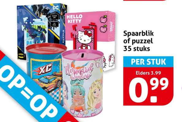 Spaarblik of puzzel
