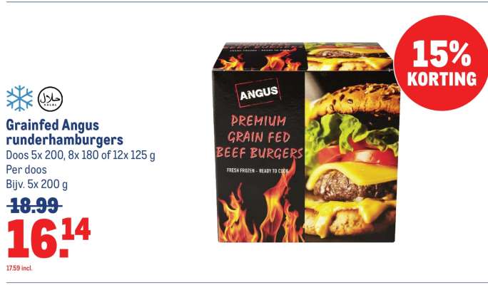 Grainfed Angus runderhamburgers