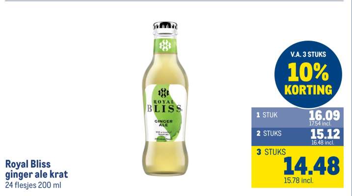 Royal Bliss ginger ale krat