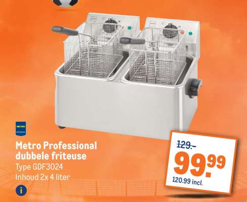 Metro Professional dubbele friteuse