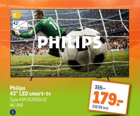 Philips 43” LED smart-tv
