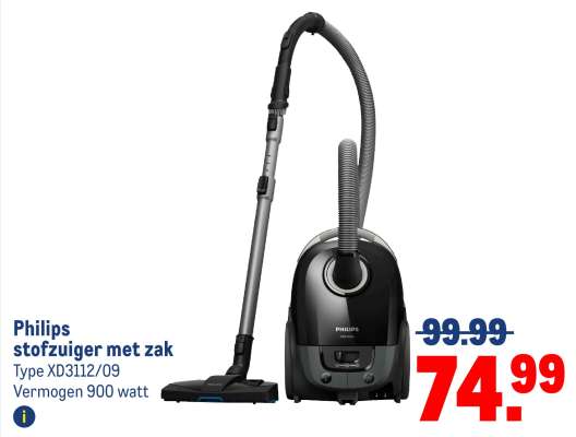 PHILIPS Stofzuiger met zak