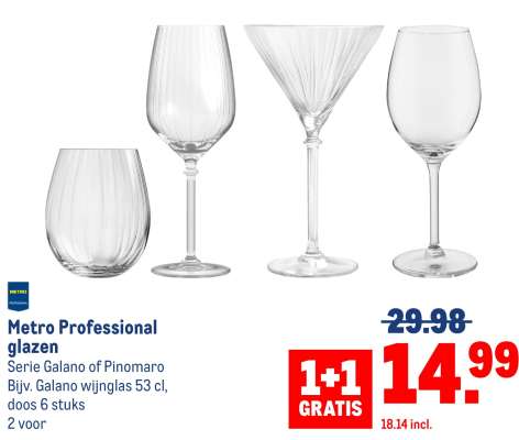 Metro Professional glazen