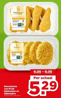 Boerentrots van PLUS Kiphaasjes en kipburgers