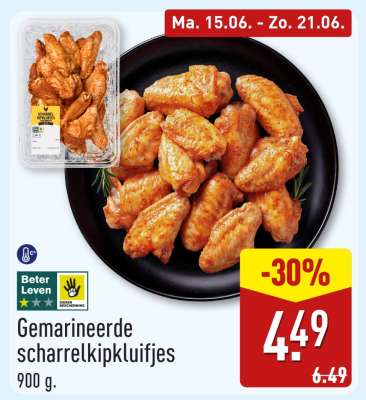Gemarineerde scharrelkipkluifjes