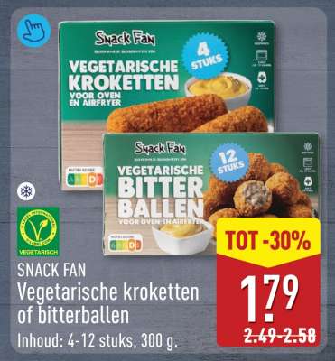 SNACK FAN Vegetarische kroketten of bitterballen