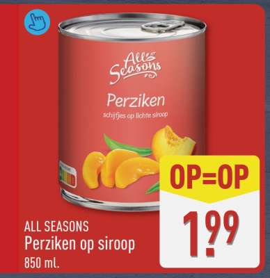 ALL SEASONS Perziken op siroop