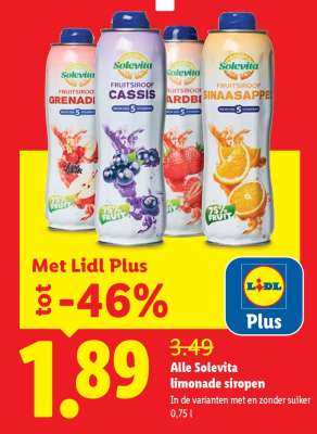 Alle Solevita limonade siropen