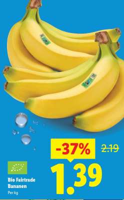 Bio fairtrade bananen