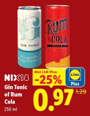 Gin Tonic of Rum Cola