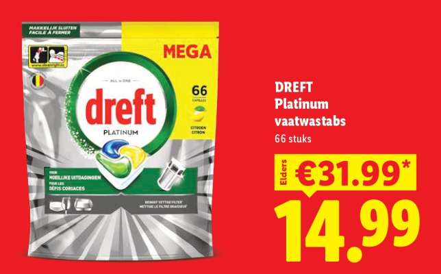 Dreft Platinum vaatwastabs