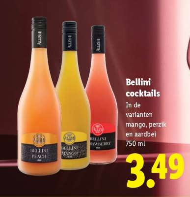 Bellini cocktails
