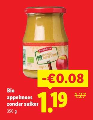 Bio appelmoes zonder suiker
